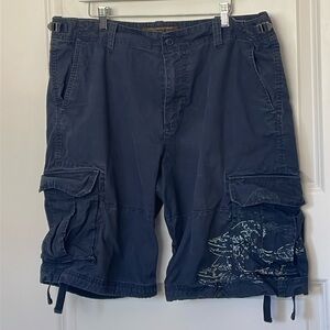 Old Navy Blue Cargo Shorts 38
